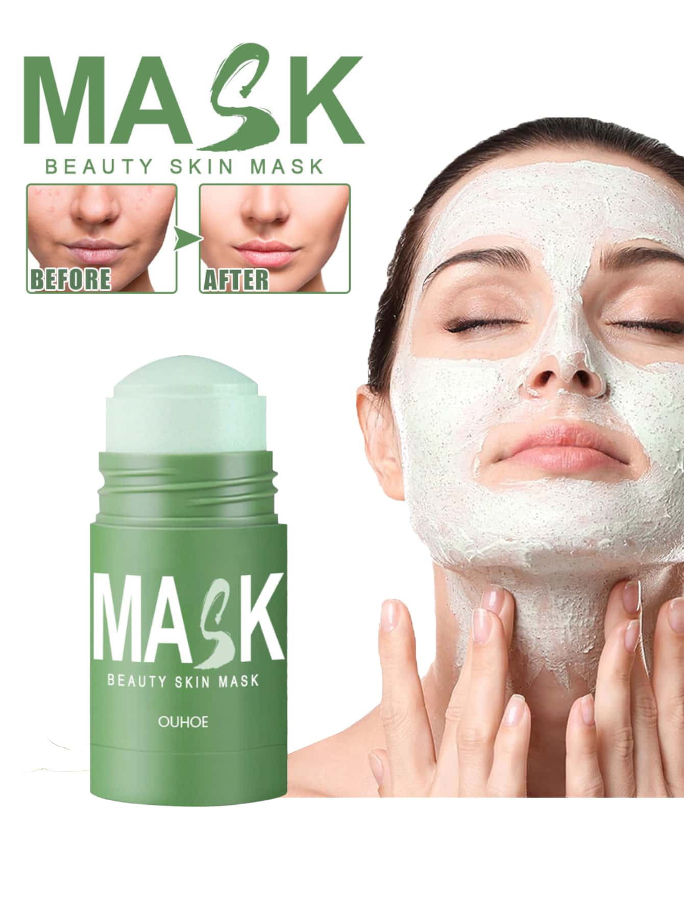 Mascarilla De Té Verde-MASK. Piel radiante, suave y libre de imperfecciones