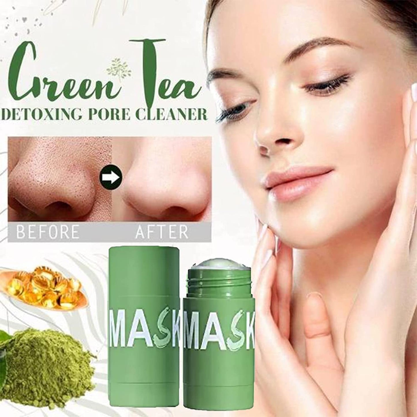 Mascarilla De Té Verde-MASK. Piel radiante, suave y libre de imperfecciones